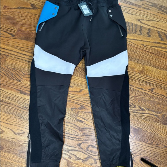Vie + Riche Paris COLORBLOCK Track Pants Mens Large New - Picture 1 of 6